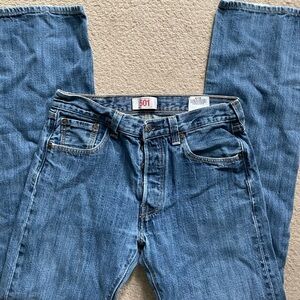 Levi's 501 Button Fly Straight Leg Denim Pants